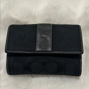 Coach Black Textured Wallet